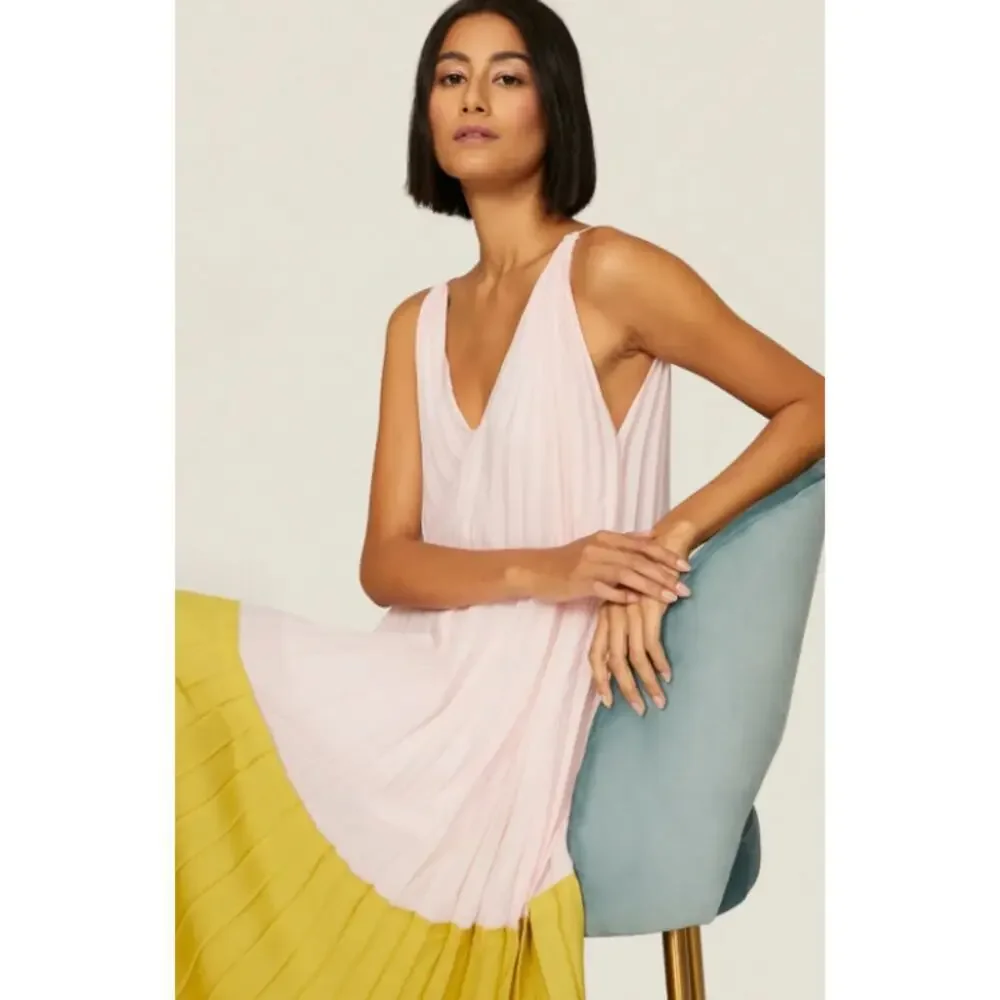 TOME x RTR Watercolor Pleated Midi Dress